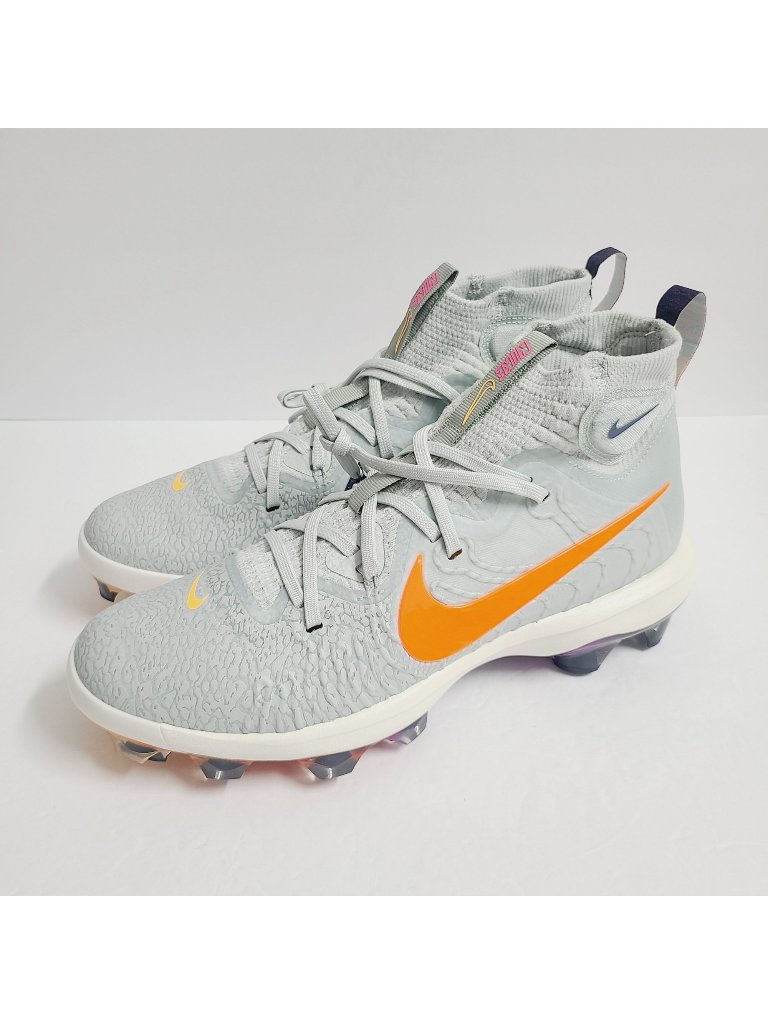 New Nike Alpha Huarache Nxt Mcs Mid Baseball Cleats Hf1132-001 Size 10.5 Gray